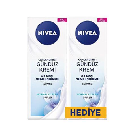 Nivea Canlandırıcı Gündüz Kremi Normal Ciltler İçin SPF 15 50 ml x 2 Adet