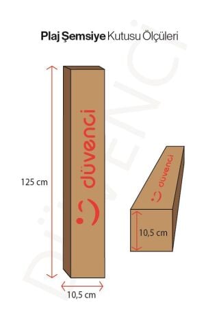 200 cm Lüks Polyester Plaj Şemsiye - Krem