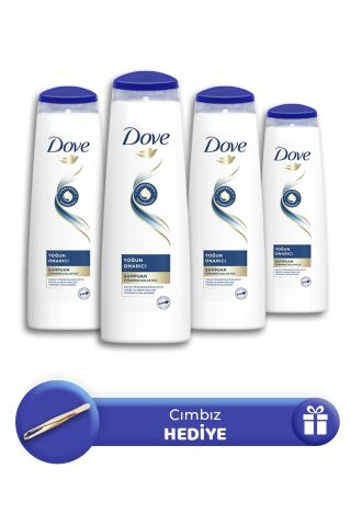 Dove Şampuan Yoğun Onarıcı 350 ml 4 Adet, Gold Cımbız Hediye