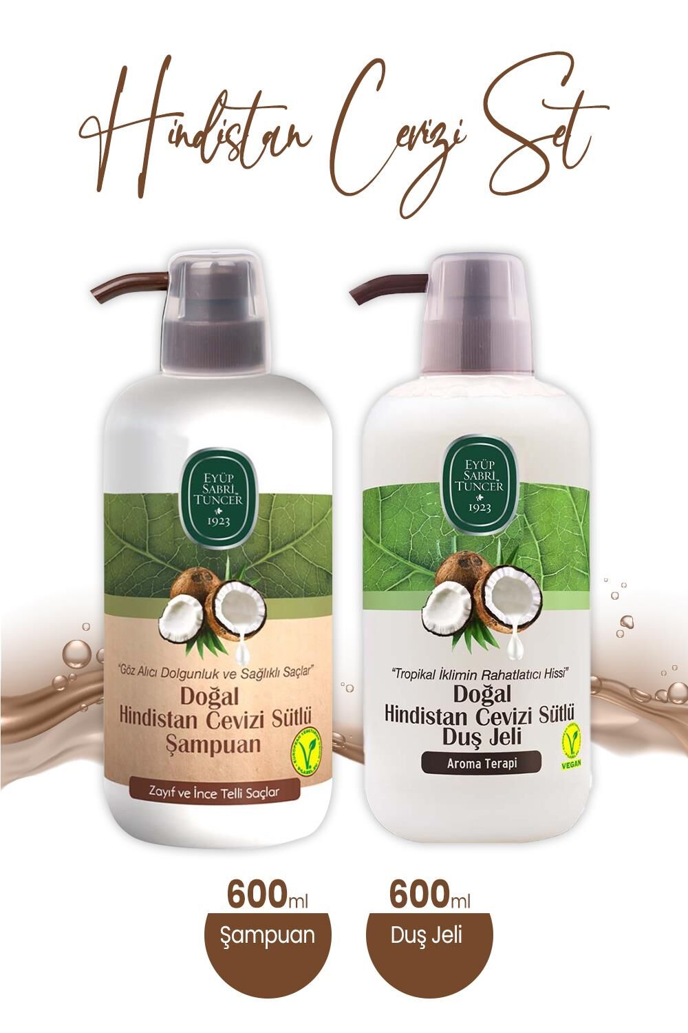 Eyüp Sabri Tuncer Doğal Hindistan Cevizi Sütlü Şampuan ve Duş Jeli