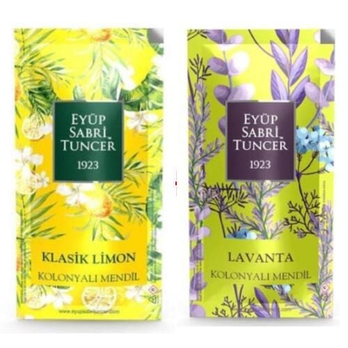 Eyüp Sabri Tuncer Klasik Limon ve Lavanta Kolonyalı Mendil 300 Adet