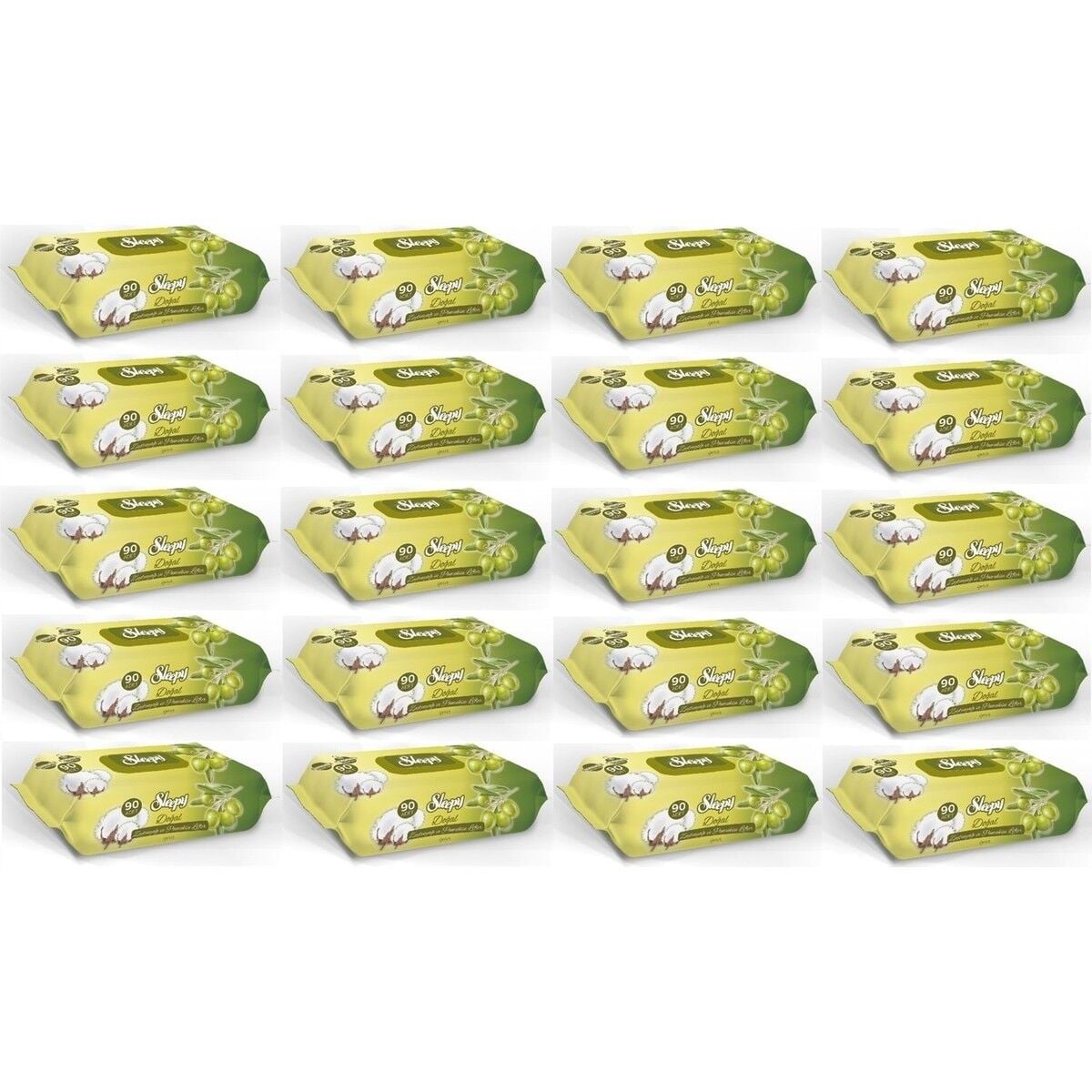 Sleepy Islak Havlu 90 Yaprak 20 Li Pamuk&zeytinyağlı