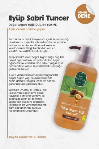 Eyüp Sabri Tuncer Doğal Argan Yağlı Duş Jeli 600 ML