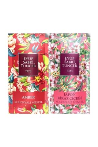 Eyüp Sabri Tuncer Kolonyalı Mendil Amber ve Japon Kiraz Çiçeği 2 Paket