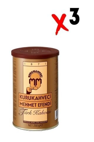 Kurukahveci Mehmet Efendi Türk Kahvesi 250 Gr x 3