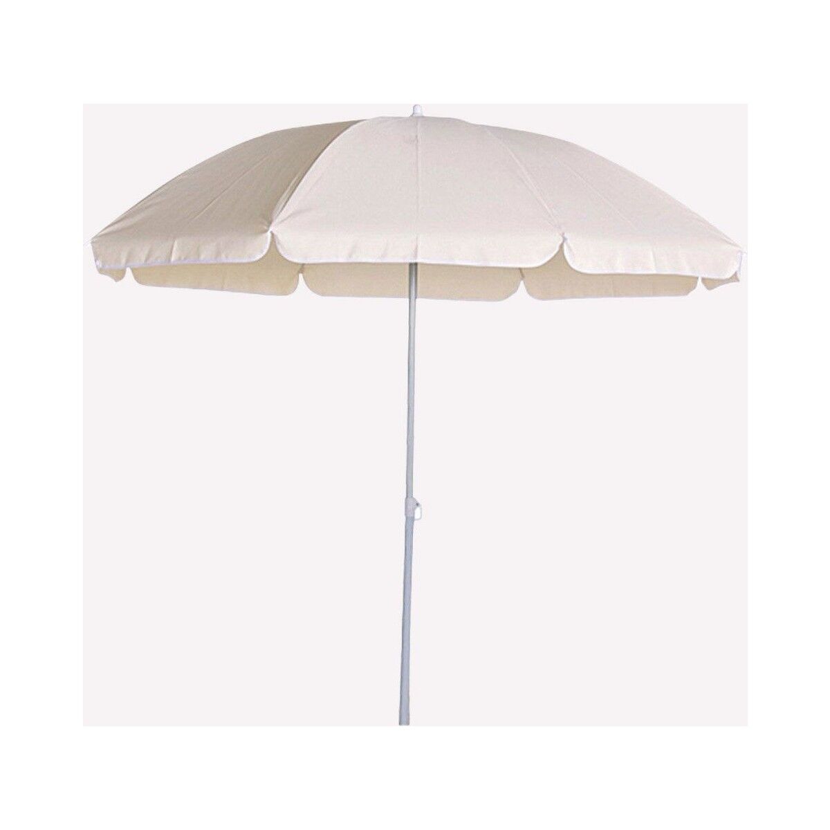 Plaj Şemsiyesi 200 Cm Beyaz Kalın Polyester Kumaş ( Bidonlu )