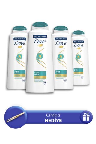 Dove Narin Bakım Şampuan 600 ml 4 Adet, Gold Cımbız Hediye