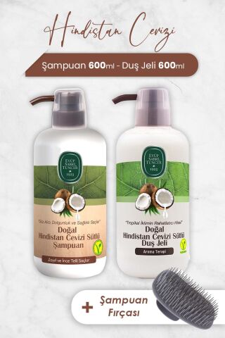 Eyüp Sabri Tuncer Hindistan Cevizi Şampuan, Duş Jeli ve Şampuan Fırçası