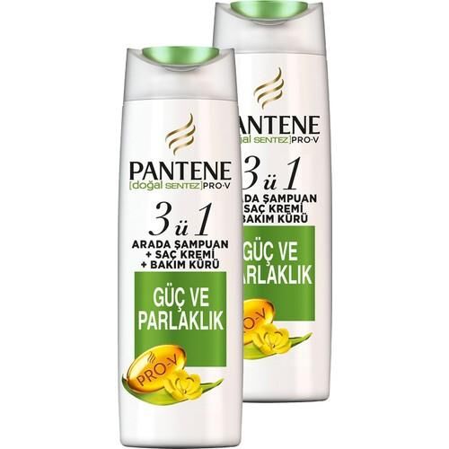 Pantene Pro-V Güç Ve Parlaklık 3'Ü 1 Arada Şampuan 400 ml x 2