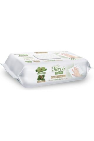 Baby Turco Yeşil Çam, Sabun Pratik Yüzey Temizlik Havlusu 100'lü