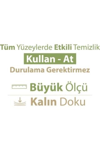 Baby Turco Yeşil Çam, Sabun Pratik Yüzey Temizlik Havlusu 100'lü