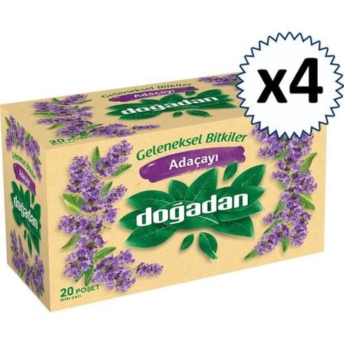 Doğadan Adaçayı 20'li Poşet Bitki Çayı x 4 Kutu