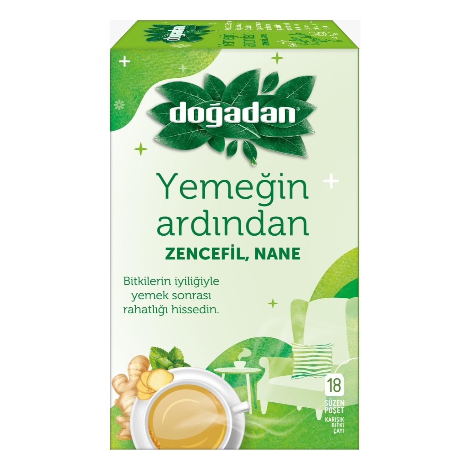 Doğadan Yemeğin Ardından Zencefil Nane 18li