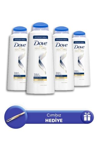Dove Yoğun Onarıcı Şampuan 600 ML 4 Adet, Gold Cımbız Hediye