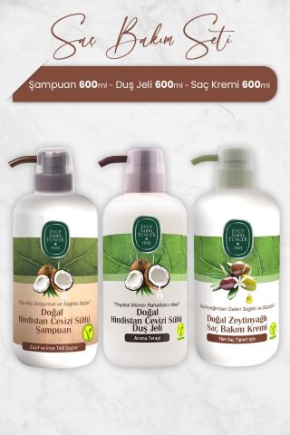 Eyüp Sabri Tuncer Hindistan Cevizi Sütlü Şampuan, Duş Jeli ve Saç Kremi