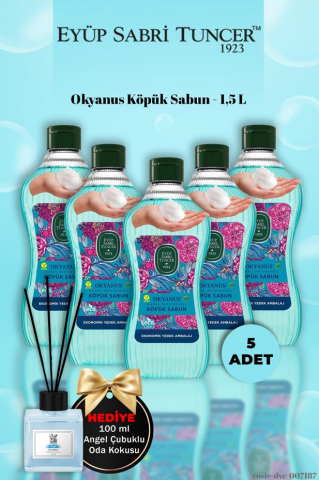 5'li Eyüp Sabri Tuncer Okyanus Köpük Sabun 1,5 L  Angel Koku Hediye