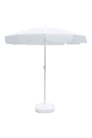 Beyaz Plaj Şemsiyesi 200 cm, 10 telli