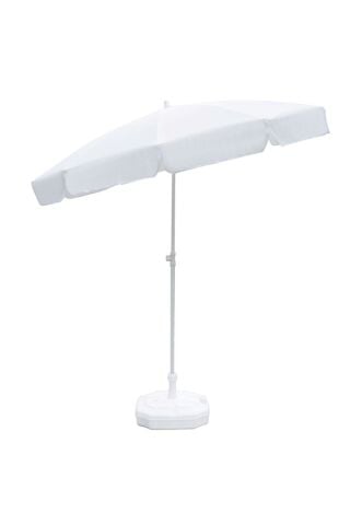 Beyaz Plaj Şemsiyesi 200 cm, 10 telli