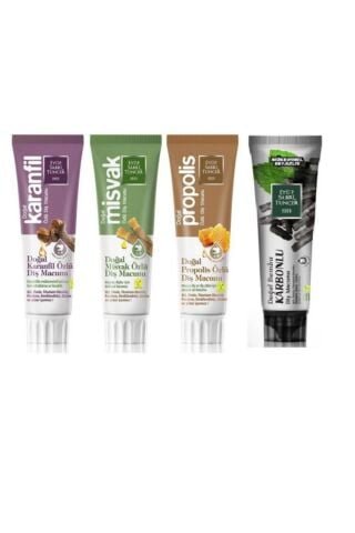 Doğal Bambu Aktif Karbon, Misvak, Karanfil ve Propolis Diş Macunu 75 ml