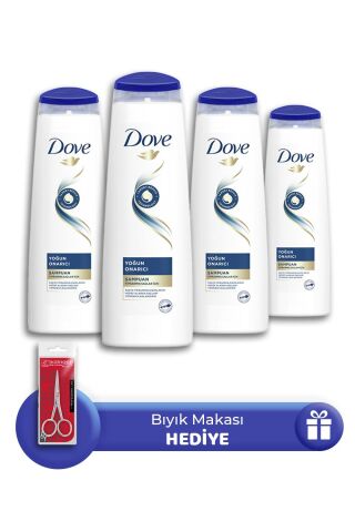 Dove Şampuan Yoğun Onarıcı 350 ml 4 Adet, Bıyık Makası Hediye