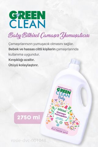 Green Clean Baby Çamaşır Yumuşatıcı 2750 ml 7 AL 6 ÖDE ve Rosie Hediye
