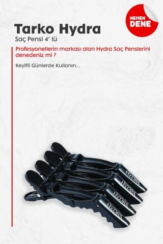 Tarko Hydra 2192 Saç Pensi 4 Lü