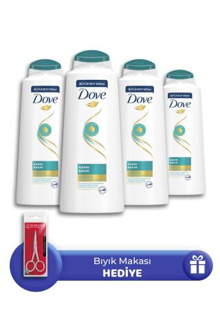 Dove Narin Bakım Şampuan 600 ml 4 Adet, Bıyık Makası Hediye