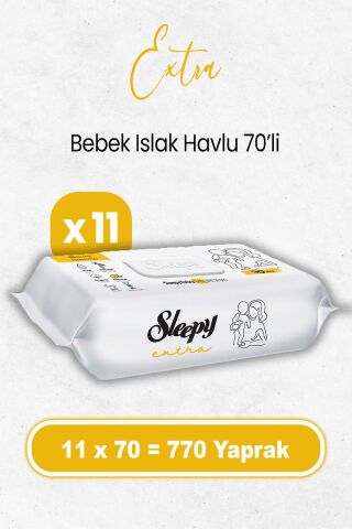 Sleepy Extra Islak Bebek Mendil 70 x 11 Adet (770 Yaprak)