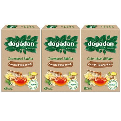 Doğadan Zencefil Ihlamur Ballı Çay x 3 adet