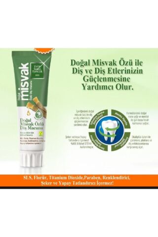 Eyüp Sabri Tuncer Doğal Misvak Özlü 75 ml Diş Macunu x 4 Adet