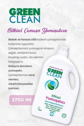 Green Clean Lavanta Yağ.Çamaşır Yumuşatıcı 2750 ml 7 AL 6 ÖDE ve Rosie Hediye