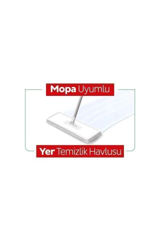 Easy Clean Beyaz Sabun Katkılı Mopa Uyumlu Yer Temizlik Havlusu 50 Yaprak, Dayanıklı Özel Ambalaj