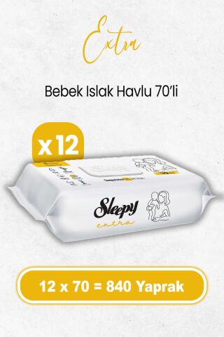 Sleepy Extra Islak Bebek Mendil 70 x 12 Adet (840 Yaprak)