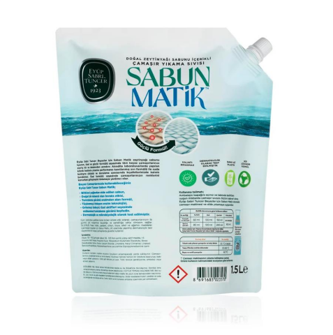 Eyüp Sabri Tuncer Sabun Matik Doğal Zeytinyağlı Çamaşır Yıkama Sıvısı Beyazlar 1,5 lt