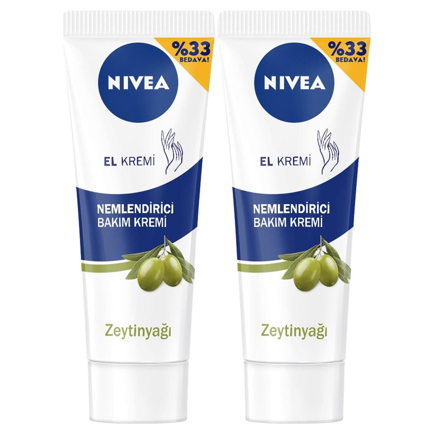 Nivea Nemlendirici El Bakım Krem Zeytinyağı 100 ml x 2