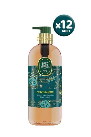 Eyüp Sabri Tuncer Oud İstanbul Doğal Zeytinyağlı Sıvı Sabun 500 ml x 12 Adet