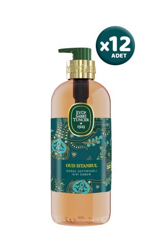 Eyüp Sabri Tuncer Oud İstanbul Doğal Zeytinyağlı Sıvı Sabun 500 ml x 12 Adet