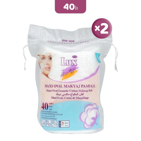 Lux Disk Oval Makyaj Pamuğu 40' lı x 2