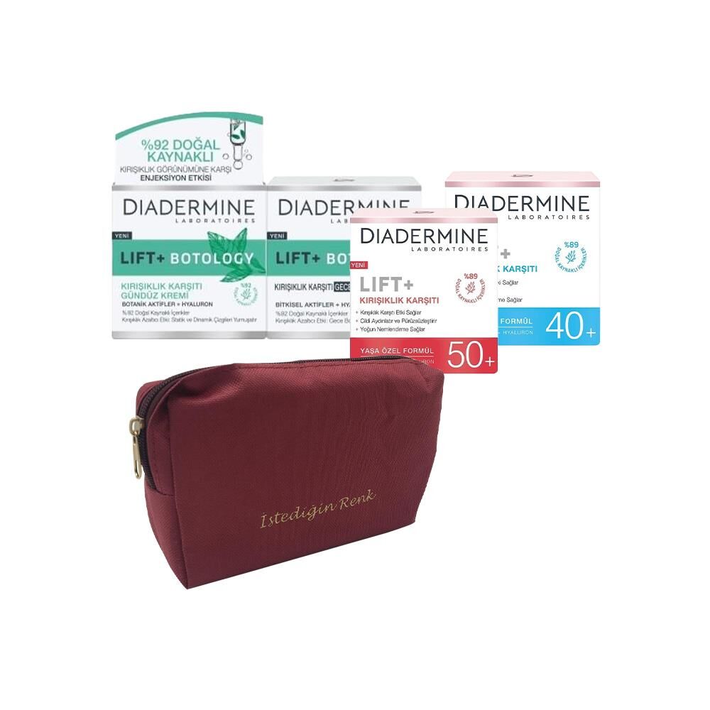 Diadermine Kırışıklık Karşıtı Krem, Gündüz Kremi, Kırışıklık Karşıtı Krem ve 'İstediğin Sen' Çanta Hediyeli