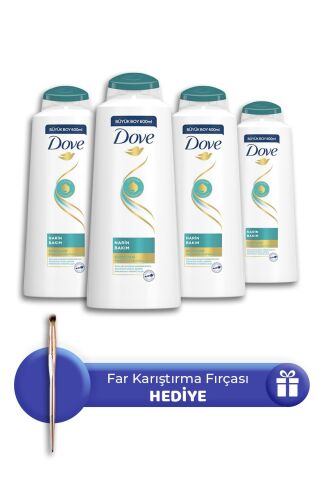 Dove Narin Bakım Şampuan 600 ml 4 Adet, Far Karıştırma Fırçası Hediye