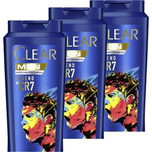 Clear Men Kepeğe Karşı Etkili Şampuan Legend Ronaldo Limited Edition 600 ml x 3