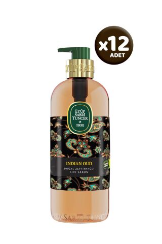 Eyüp Sabri Tuncer Indian Oud Doğal Zeytinyağlı Sıvı Sabun 500 ml x 12 Adet