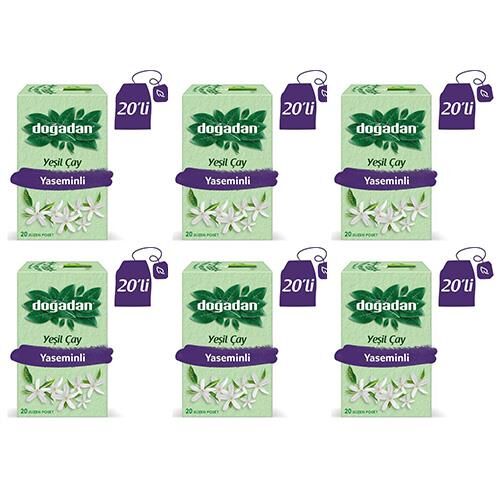 Doğadan Yeşil Çay Yaseminli x 6 adet