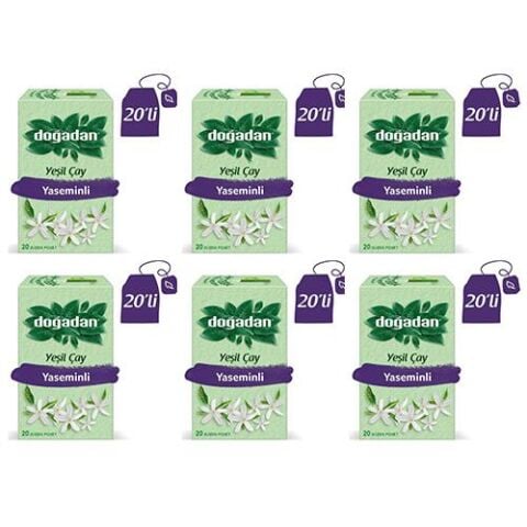 Doğadan Yeşil Çay Yaseminli x 6 adet