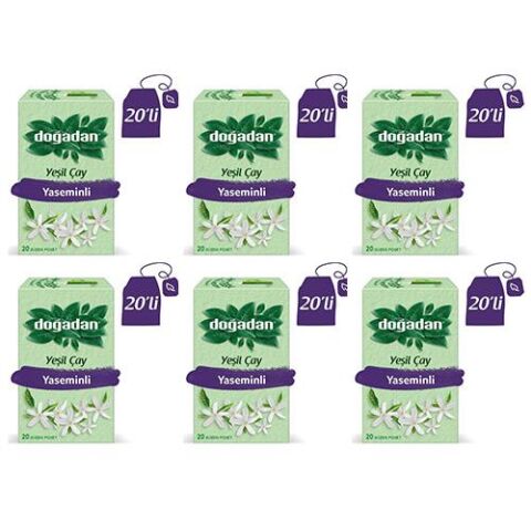 Doğadan Yeşil Çay Yaseminli x 6 adet