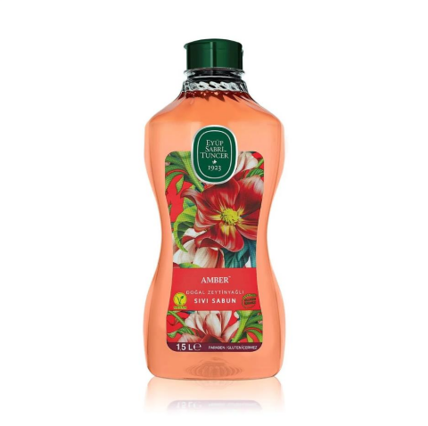 Eyüp Sabri Tuncer Doğal Zeytinyağlı Sıvı Sabun Amber 1500 ML+500 ML Yasemin Koku Hediye
