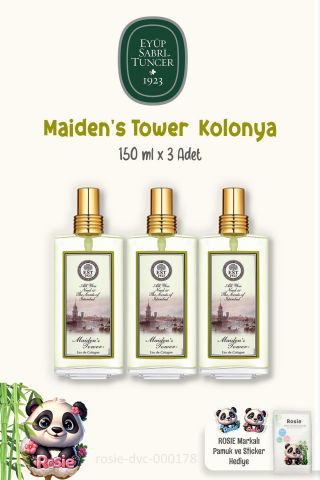 3 Adet Eyüp Sabri Tuncer Kolonya Maiden's Tower 150 ml ve ROSIE