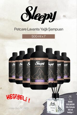 Sleepy 7 adet Petcare Şampuanı Lavanta Yağlı 500 ml ve ROSIE koku