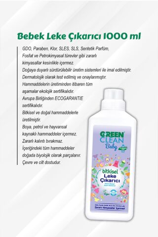 Green Clean 7 AL 6 ÖDE Baby Leke Çıkarıcı 1000 ml ve Rosie Hediye
