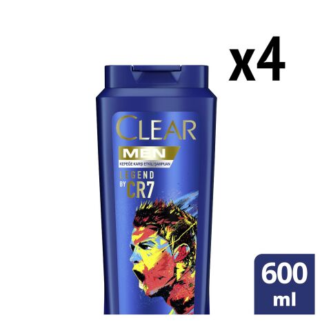 Clear Men Kepeğe Karşı Etkili Şampuan Legend Ronaldo Limited Edition 600 ml x 4